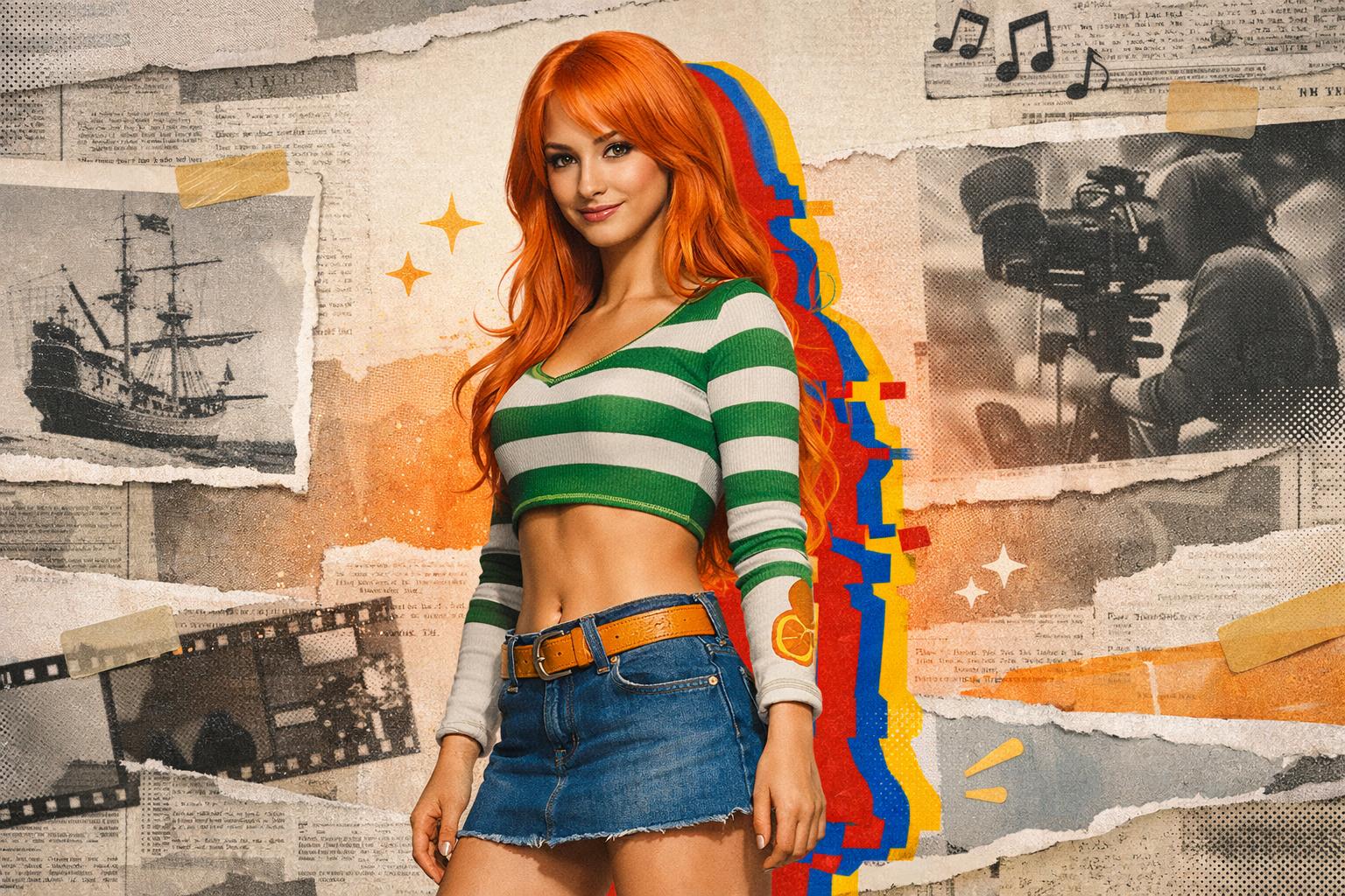 《海贼王》娜美扮演者艾米丽·鲁德：冬天也要穿迷你裙“为了粉丝”