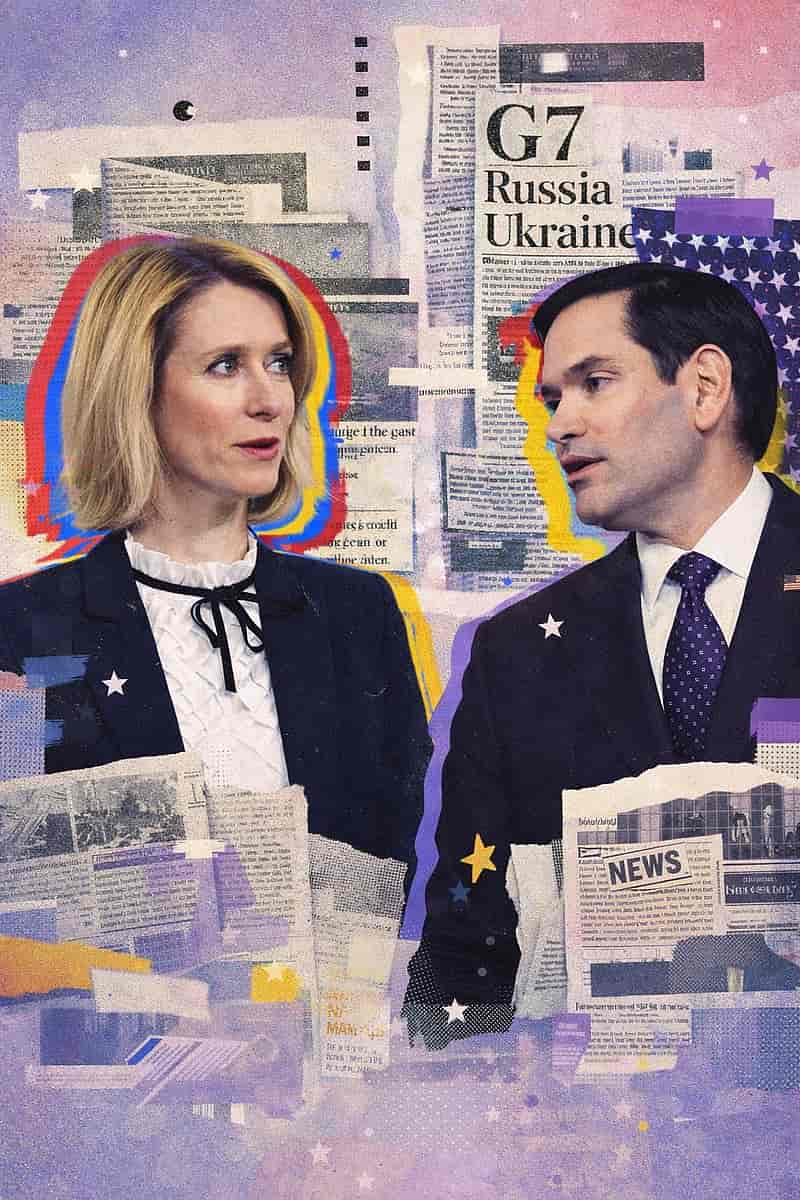 Choque tenso entre Kaja Kallas y Marco Rubio sobre Rusia en la reunión del G7