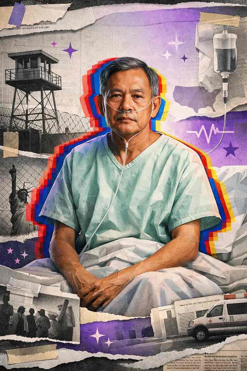 Refugiado detenido por ICE perdió quimio crucial y ahora está en cuidados paliativos, dice su familia