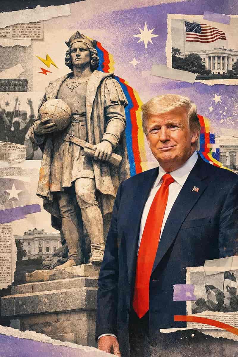 ترامب ينصب تمثال كريستوفر كولومبوس في ساحات البيت الأبيض