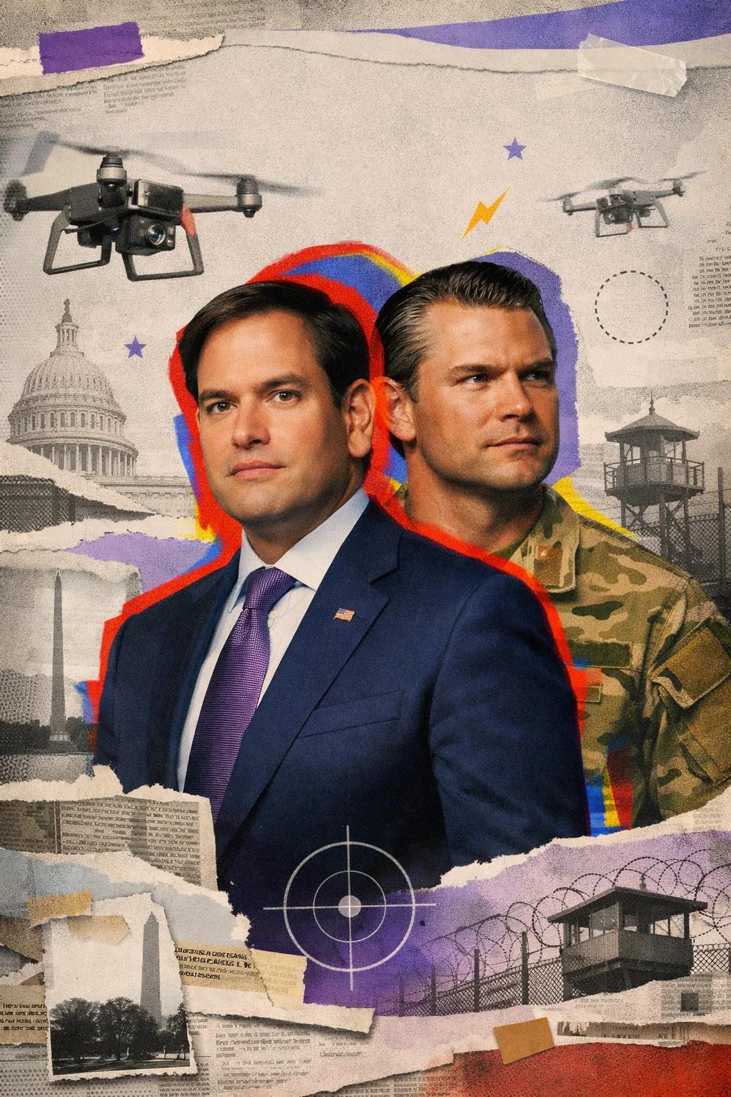 WP: Drones non identifiés détectés au-dessus de la base où vivent Rubio et Hegseth